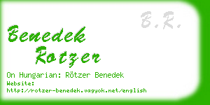 benedek rotzer business card